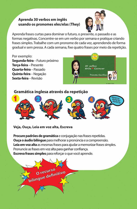 30 Verbs and pronouns They  English Portuguese Bilingual Audiobo