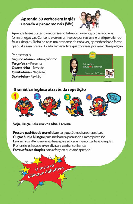 30 Verbs and pronouns We English Portuguese Bilingual Audiobook
