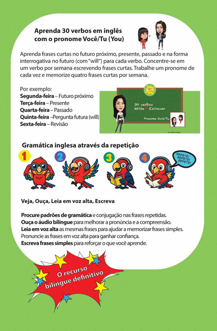 30 Verbs and pronouns You English Portuguese Bilingual Audiobook