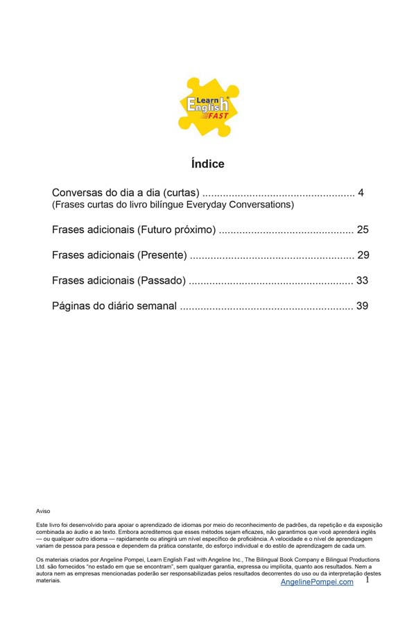 portuguese english bilingual audiobook journal by Angeline Pompe