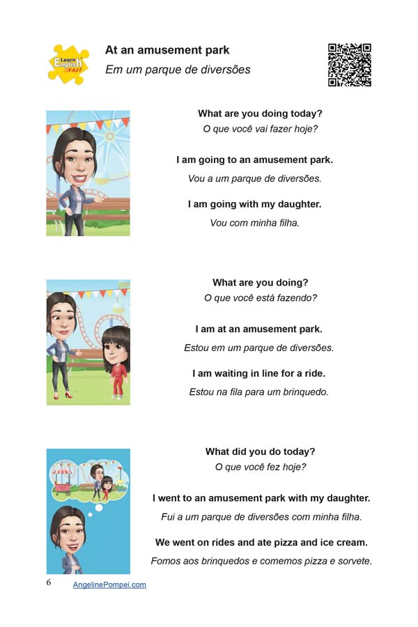 portuguese english bilingual audiobook journal by Angeline Pompe